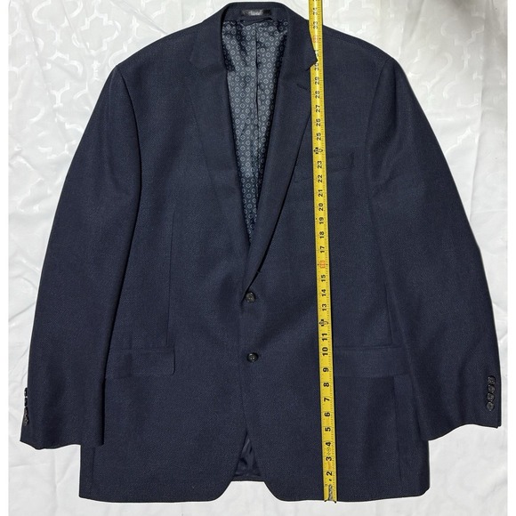 RALPH LAUREN Weave Sport Coat Suit Blazer 46L Polyester Rayon 2 Button - Picture 3 of 7